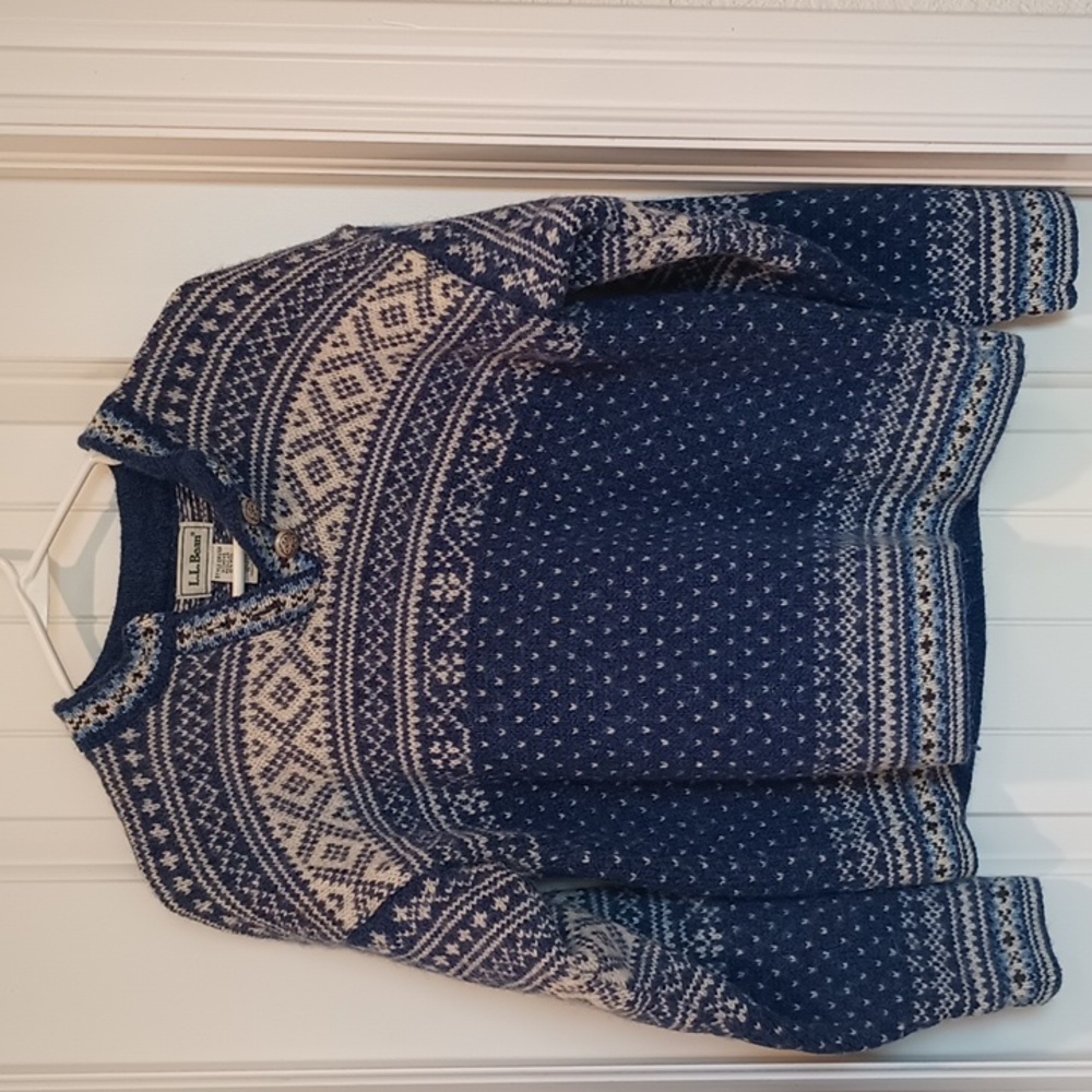LL Bean fair isle wool sweater